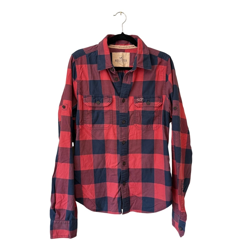 Y2K Hollister Mens Plaid Long Sleeve Button Down Shirt XL